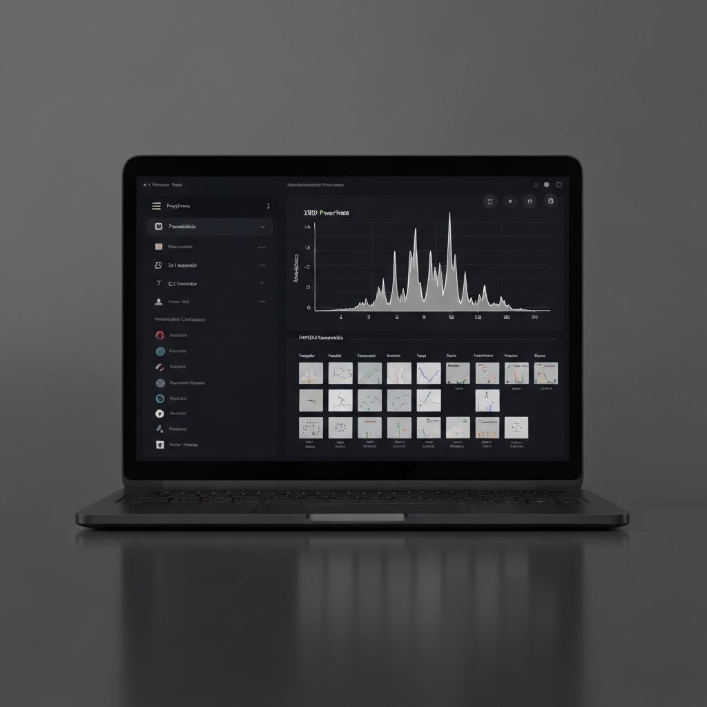 SciPhys workspace mockup on a laptop